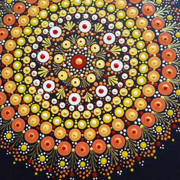 "Lanwerne" - Tečkovaná mandala regenerace, svěžesti a nových začátků