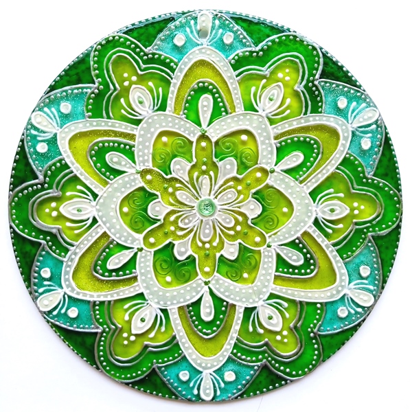 "V Kapce Rosy" (malba na skle - 12 cm)