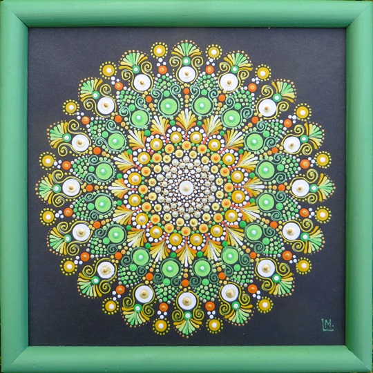 "Lanwerne" - Tečkovaná mandala regenerace, svěžesti a nových začátků