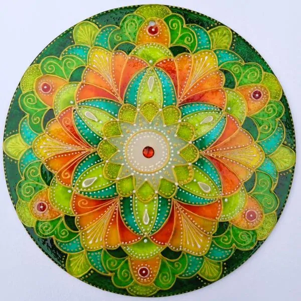 Mandala otevřenosti a probuzenosti - "S vůní divoké Máty" - SunCatcher