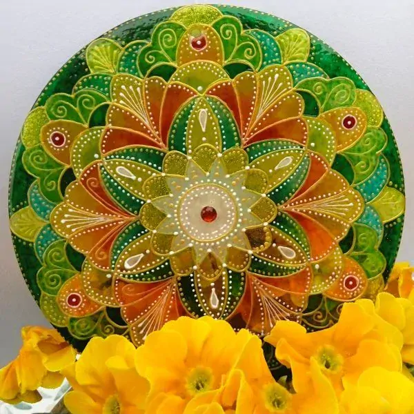 Mandala otevřenosti a probuzenosti - "S vůní divoké Máty" - SunCatcher