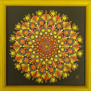 Mandala - "Sulianwe" - tečkovaná mandala otevřenosti, optimismu a tvůrčí síly