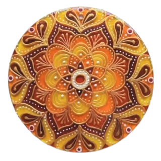 "Hřejivé doteky letních dnů" - mandala Radosti a Vitality (9 cm)