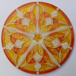 Mandala Sebepřijetí, optimismu a Naděje - závěsná Mandala "Strážce Světla"