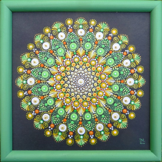 "Lanwerne" - Tečkovaná mandala regenerace, svěžesti a nových začátků
